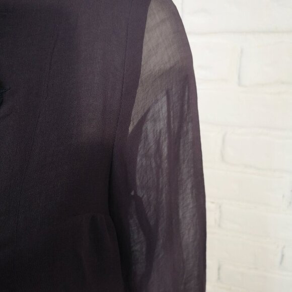 NWT RW&CO Ladies Size Medium Burgundy & Black Lightweight Blouse - Picture 6 of 13